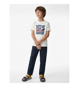 Koton Kaykay Temalı Baskılı Beyaz Erkek Çocuk T-Shirt 6Skb10572Tk
