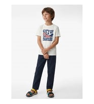 Koton Kaykay Temalı Baskılı Beyaz Erkek Çocuk T-Shirt 6Skb10572Tk