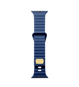 Cosmostech Akıllı Saat Watch için Uyumlu 42MM 44MM 45MM 49MM 1/2/3/4/5/6/se/7/8/ultra Silikon Kordon ve Kayışı Dalgalı Şerit Tasarım Lacivert