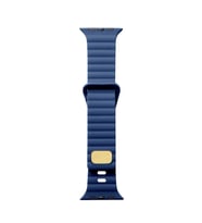 Cosmostech Akıllı Saat Watch için Uyumlu 42MM 44MM 45MM 49MM 1/2/3/4/5/6/se/7/8/ultra Silikon Kordon ve Kayışı Dalgalı Şerit Tasarım Lacivert