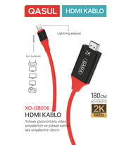 iPhone Lightning Uyumlu HDMI Kablo 2K 60Hz HD Görüntü ve Ses Aktarımı Kablosu