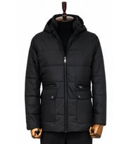 Slim Fit Kapüşonlu Siyah Erkek Şişme Mont - Wessi