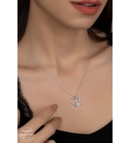 SWAROVSKİ CRYSTAL KALP  925 AYAR GÜMÜŞ KOLYE