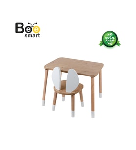 Bee Smart Safir Meşe Tek Sandalyeli Masa Seti - Standart