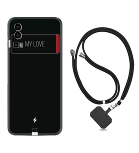 General Mobile Gm 23 Kılıf Resimli Boyun Askılı İpli Desenli Silikon My Love 1402