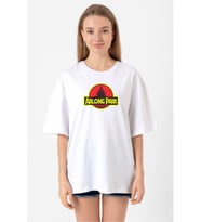 One Piece Anime Arlong Park Beyaz Kadın Oversize Tshirt