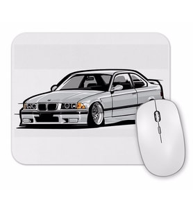 Bmw Stanced out E36 Gray Mouse Pad