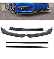Citroen Ds7 Ön Tampon Eki 3 Parça ve Yan Marşpiyel Body Kit Seti Piano Black (Karışık)