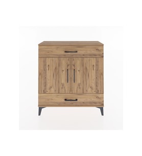 Arges Şifonyer 2 Raflı 2 Çekmeceli 2 Kapaklı 88x30x96 Çam-Çam