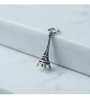 Gümüş Eyfel Kolye Ucu 925 Ayar Gümüş Mini Eyfel Kulesi Figürlü Unisex Kolye Ucu