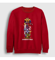 Presmono Unisex Kırmızı All Undertale Sweatshirt 31674tt (Kırmızı)