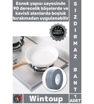 #Bant Mutfak Banyo Lavabo Kenar Koruyucu Esnek Kendinden Yapışkanlı Şık Güçlü Su Sızdırmaz Bant Gri