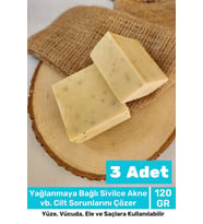 Lüks %100 Doğal Güzel Kokulu El Yüz Saç Vücut Cilt Orijinal Bitkisel Sidr Sabunu 120G - 3 Adet