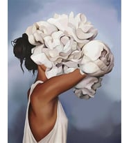 Çiçeklenmek 3 Sayılarla Boyama Seti(60x75 cm Tuval Şasesine Gerili)