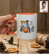 Kişiye Özel Karikatürlü Erkek Fizyoterapist Kupa Bardak Tıp Bayramı Hediyesi