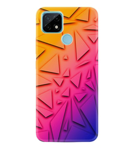 Realme C11 C21 C21Y C25Y C11 2021 Kılıf Desemli Silikon Üçgenler 1635