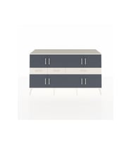 Hyperion Konsol 5 Raflı 3 Çekmeceli 8 Kapaklı 176x44x99 Aytaşı-Antrasit/Aytaşı