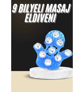 Selülit Giderici Masaj Eldiveni 9 Bilyeli Palm Masaj Eldiven Tam Vücut