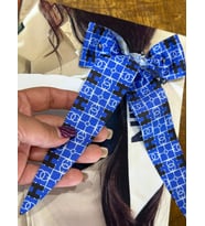 3 BOYUTLU FİYONK TOKALI KIZ ARMA DİKİŞ AKSESUARI 23X19 CM (Mavi)