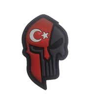 Single Sword Kuru Kafa Plastik Patch - Peç SİYAH