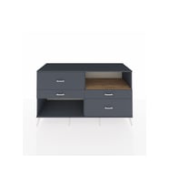 Kronos Konsol Tek Raflı 4 Çekmeceli  176x59x99 Antrasit-Çam/Antrasit