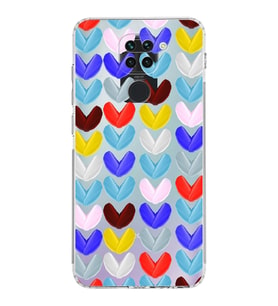 PrintiFy Xiaomi Redmi Note 9 ile Uyumlu Water Color 1  Kamera Korumalı Şeffaf  Kılıf