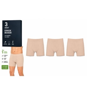 Yıldız Çamaşır Erkek Bambu Likralı Boxer (320-324) - 3 Adet