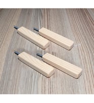 Barış Dizayn Doğal ahşap Gizli vida Hayalet Tekli mini askılık çok amaçlı duvar askısı (4lü set)