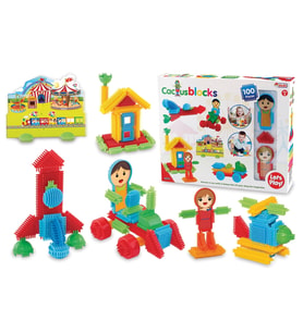 Kaktüs Bloklar (100 Parça) - Kaktüs Oyuncak - Lego Seti - Kaktüs Lego - Taraklı Lego