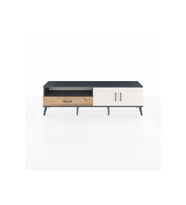 Arges TV Ünitesi 2 Raflı Tek Çekmeceli 2 Kapaklı 176x30x51 Antrasit-Aytaşı/Çam