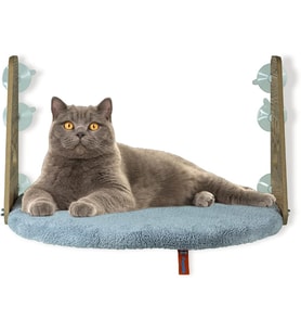 Cam Yatağı Vantuzlu Kedi Cam Yatağı Pugalo Vantuzlu Yatak (Gri)
