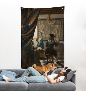 Johannes Vermeer - Resim Çizme Duvar Örtüsü-7422