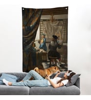 Johannes Vermeer - Resim Çizme Duvar Örtüsü-7422