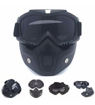 Motor Maske Motorcu Maskesi Koruyucu Tam Yüz Kask Altı Maske (Gri-Sıyah) (Gri - Siyah)
