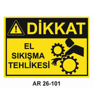 İŞ GÜVENLİĞİ UYARI LEVHASI 1 ADET PVC 21 X 29CM