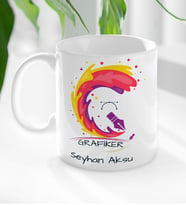 BK Gift Kişiye Özel Grafiker Tasarımlı Kupa Bardak-1