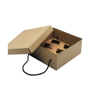 23x23x10 Düz Kapaklı Kraft 6'lı CupCake Kutusu (10 Adet)