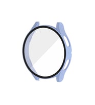 Samsung Galaxy Watch 5 44mm Uyumlu Sert PC Kasa ve Ekran Koruyucu Zore Watch Gard 14 (Açık Mavi)