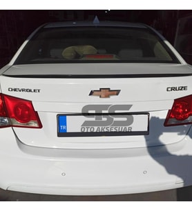 Chevrolet Cruze Uyumlu Bagaj Üstü Spoiler Bagaj Çıtası Piano Black Parlak Siyah