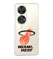 Huawei P50 Pro Uyumlu Kapak Miami Heat Tasarımlı Şeffaf Silikon Kılıf