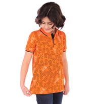 Toontoy Erkek Çocuk Komple Baskılı Tişört (Oranj)