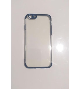 Sepetegelsin İphone 6 Renkli köşeli Şeffaf Arka Kapak Lazer (Altın / Dore)