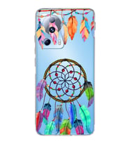 PrintiFy Xiaomi Mi 13 Lite ile Uyumlu 1mm Slim Fit Nazar Boncuğu 6 Baskılı Şeffaf  Kılıf