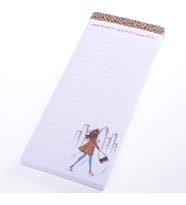 Manyetik Not Defteri - Leopar Moda Kız Bakkal ve Alışveriş Listesi - Eğlenceli Dekoratif Yapılacaklar Listesi - Mükemmel Ev Isınma Hediyeleri - 100 Yırtık Yaprak (4" x 9" x .5")