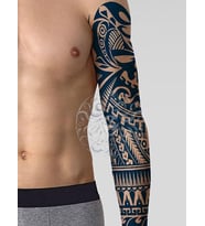 GZQB-020 YARI KALICI ETNİK DESEN KOL DÖVMESİ-TATTO