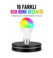 Mey İthalat® Renk Değiştiren RGB LED Ampul 16 Renk Uzaktan Kumandalı 2025 Model