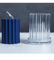 Poli Karbon Mum Kalıbı Dik Çizgili  6215