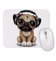 Muzik Pug Köpek Mouse Pad.jpg