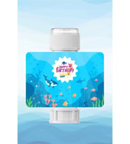 Baby Shark Temalı - 18 Adet Köpük Baloncuk Etiketi