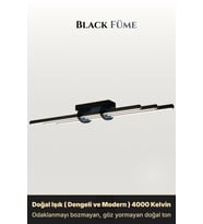 Cosmo Füme 6500K LED Tavan Avize – Kumandalı Dim Edilebilir – Aşağı Işık
